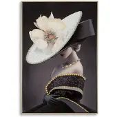 Mauro Ferretti mural Chapeau Vienne 62x4x92 cm noir or