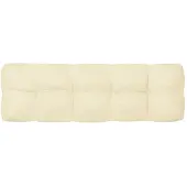 vidaXL Coussin De Palette Crème 120x40x12 Cm Tissu