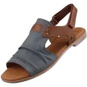 Mustang Sandales bleu denim / cognac