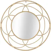 Mauro Ferretti Miroir mural Valencia Ø 60x3 cm marron