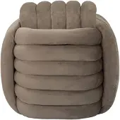 Mauro Ferretti Pouf tissé en velours gris 45x45x45 cm