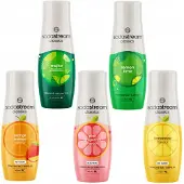 SodaStream Sirops Citron-Lime + Limonade + Pamplemousse + Orange-Mangue + Mojito