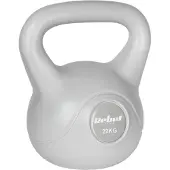 Rebel Kettlebell gris de 22 kg, haltère lesté pour exercices abdominaux.