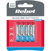 Rebel BAT0096B Piles alcalines VIPOW EXTREME LR03 4s