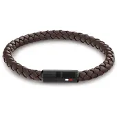 Tommy Hilfiger Stylish brown leather bracelet 2790668, (19.50 cm, Cuir)