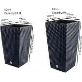 Prosperplast Rato 91l 40x40x75 Cm Flowerpot Gris
