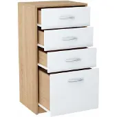 Meble Bestseller Commode 45cm 4S BLANC-SONOMA 4 tiroirs