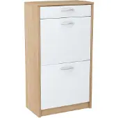 Meble Bestseller Meuble à chaussures 2D1S BLANC-SONOMA avec tiroir