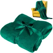 Teesa Couverture polaire 200x220 cm - vert (220 x 200 cm)