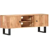 vidaXL Meuble TV 118 x 30 x 45 cm bois massif acacia