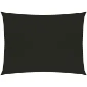 vidaXL Voile d'ombrage 160 g/m² Noir 6x7 m PEHD