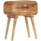 vidaXL Table de chevet 43 x 30 x 58 cm Bois de manguier massif