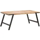 vidaXL Table de salle à manger 180x90x76 cm en bois massif de manguier
