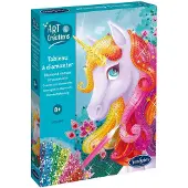 SentoSphere Jeu créatif Tableau à diamanter Licorne