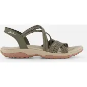 SKECHERS Reggae Slim - Turn It Up Sandalen Plat - Groen - Maat 42