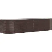 vidaXL Lit surélevé de jardin Acier galvanisé marron