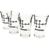 Mad Monkey - Verres à shot avec formule à l'alcool 4 pcs., Verres à cocktail, Transparent