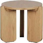 Selsey Preffines S - Table basse, Ø 50 cm, aspect chêne