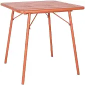 Bolero Table carrée en acier Terracotta - 700 mm