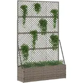 vidaXL Treillis de jardin gris 105 x 30 x 170 cm Métal