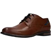 Bugatti Chaussure à lacets bleu foncé / cognac