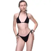 ZUBEK Bikini 'Women's Merino Wool Triangle Bikini Set – Black' noir