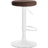 CLP Tabouret de bar Ponte recouvert de velours,marron blanc