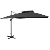 vidaXL Parasol ampli avec aération 300x300 cm noir