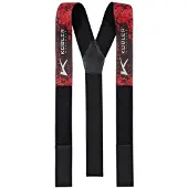Kübler Hommes, Ceinture, Bretelles élastiques pour pantalon anti-coupure, Rouge, (M)