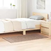 vidaXL Tapis Shaggy antidérapant Crème 160 x 160 cm PP