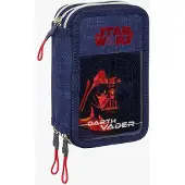 Star Wars Triple Star Wars Pencil Case 37 Units Bleu Homme