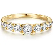 Trilani Bague jaune d'or / transparent