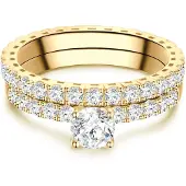 Trilani Bague or / transparent