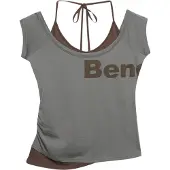 Superdry Femme Haut Dos-nu Deux-en-un Bench Grey Taille: M
