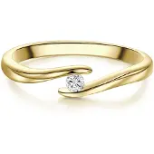 Trilani Bague jaune d'or / transparent