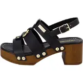 Les tropéziennes Sandales 'Penelope – Ledersandalen mit Absatz' noir