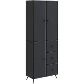vidaXL Ensemble de meubles , 2 pièces, noir, aggloméré