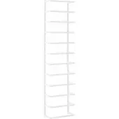 vidaXL Porte-serviette Blanc 24x12x96 cm Acier