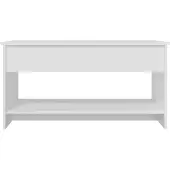 vidaXL Table basse blanche 102x50x52,5 cm Bois composite