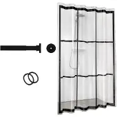 Sealskin Barre de Douche Seallux avec Rideau et Anneaux