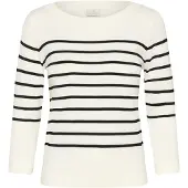 Kaffe Pull-over 'Lizza' noir / blanc