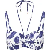 Lingadore Hauts de bikini bleu clair / bleu foncé / blanc