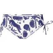 Lingadore Bas de bikini bleu foncé / blanc
