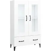 vidaXL Highboard blanc 70x31x115 cm Bois composite