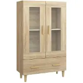 vidaXL Highboard chêne Sonoma 70x31x115 cm Matériau dérivé du bois