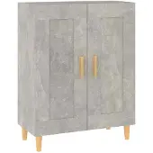 vidaXL Sideboard gris béton 69,5x34x90 cm Bois composite