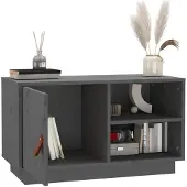 vidaXL Armoire TV Gris 70x34x40 cm Pin massif