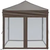vidaXL Tente de réception pliable avec parois latérales Taupe 2x2 m