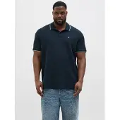 Jack & Jones Plus T-Shirt 'JJEAustin' noir / blanc