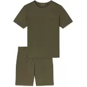 Schiesser Pyjama court 'Modern Bonded' sapin
